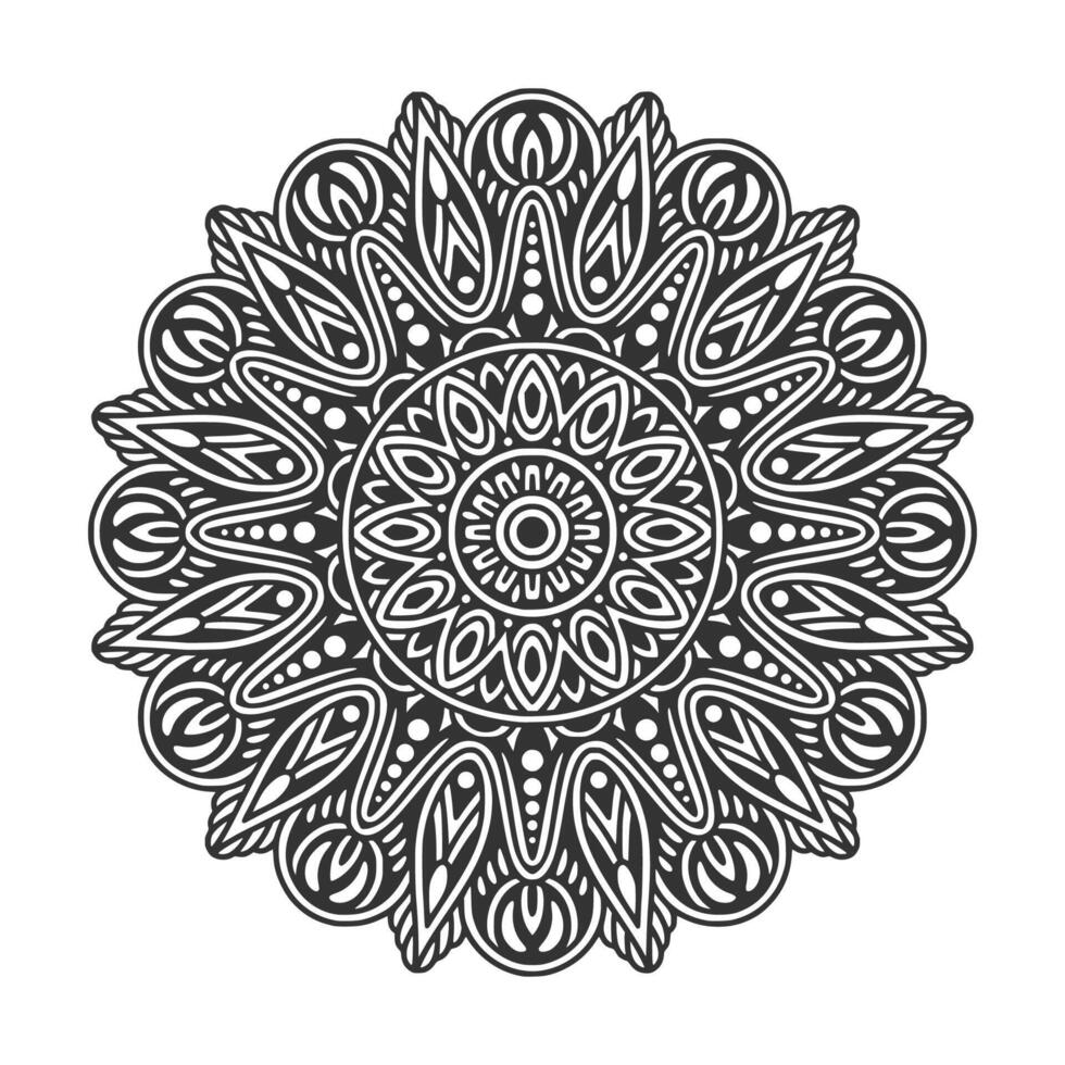 Circular pattern mandala art decoration elements vector