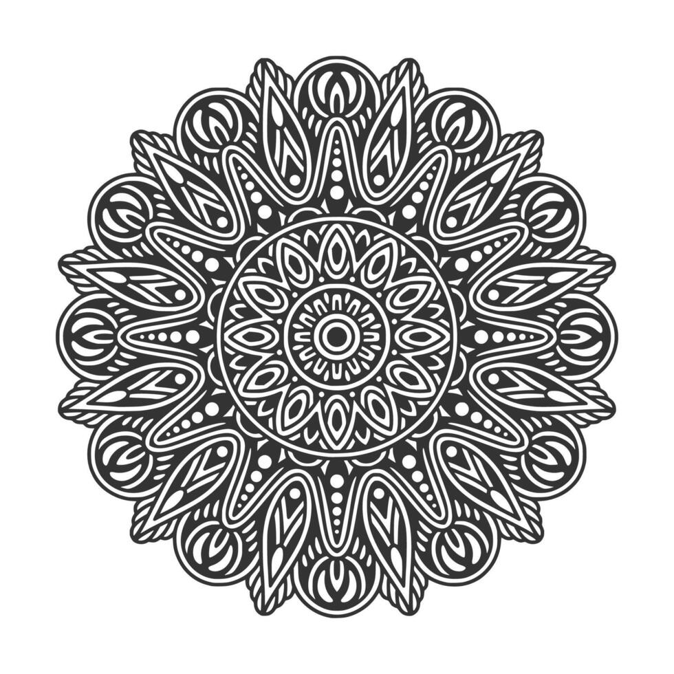 Circular pattern mandala art decoration elements vector