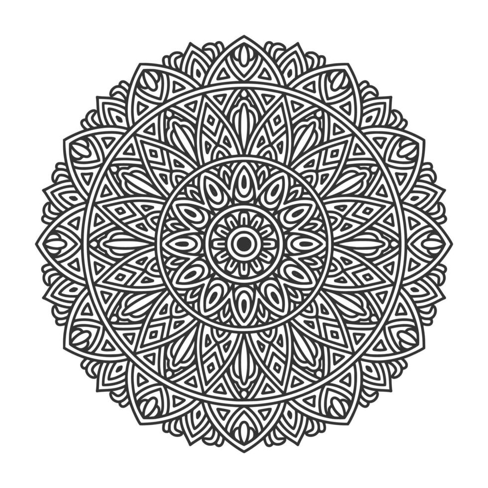 Circular pattern mandala art decoration elements vector