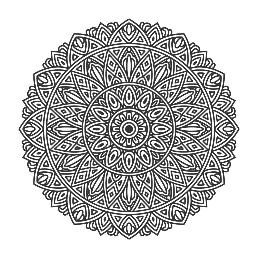 Circular pattern mandala art decoration elements vector