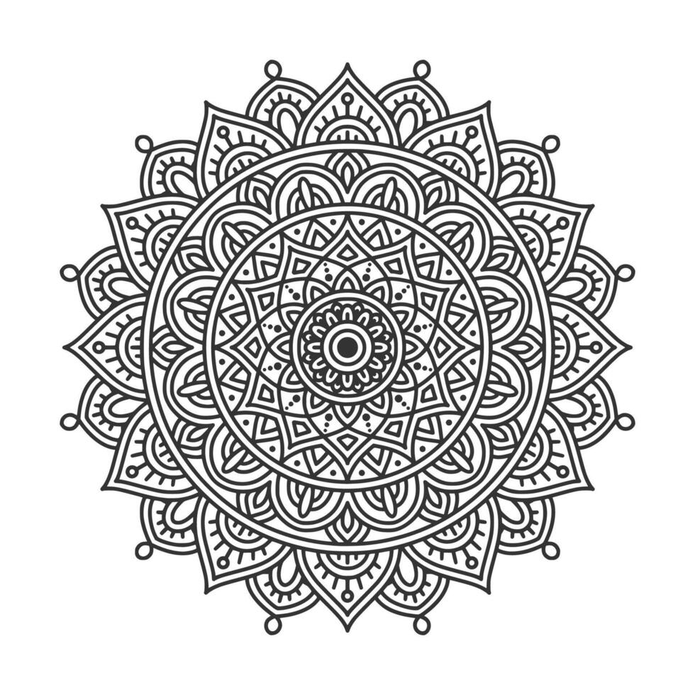 Circular pattern mandala art decoration elements vector