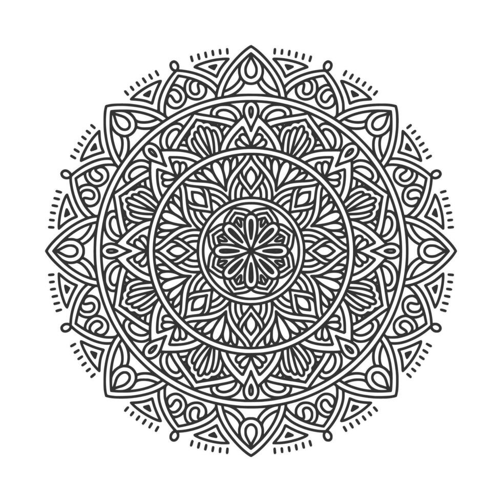 Circular pattern mandala art decoration elements vector
