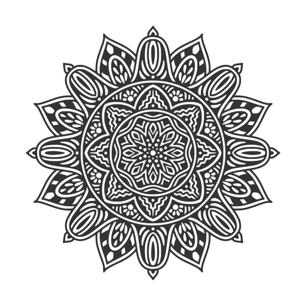 Circular pattern mandala art decoration elements vector