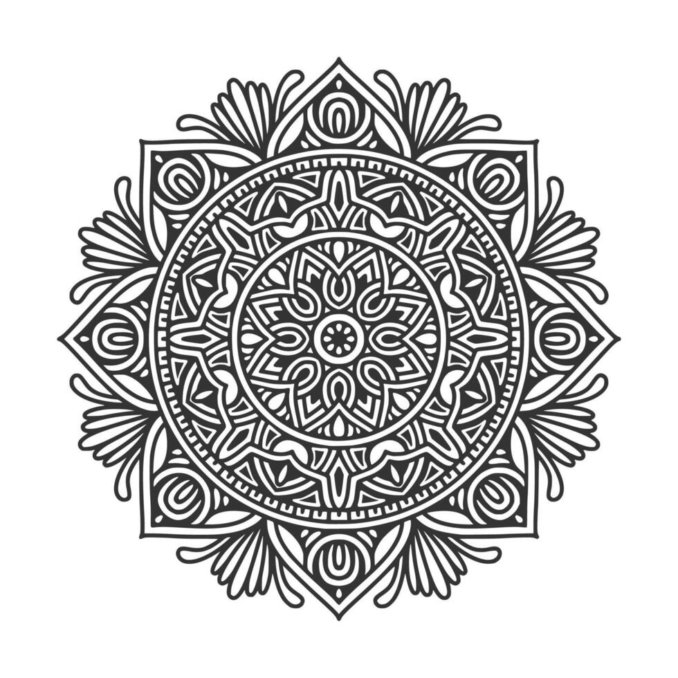 Circular pattern mandala art decoration elements vector