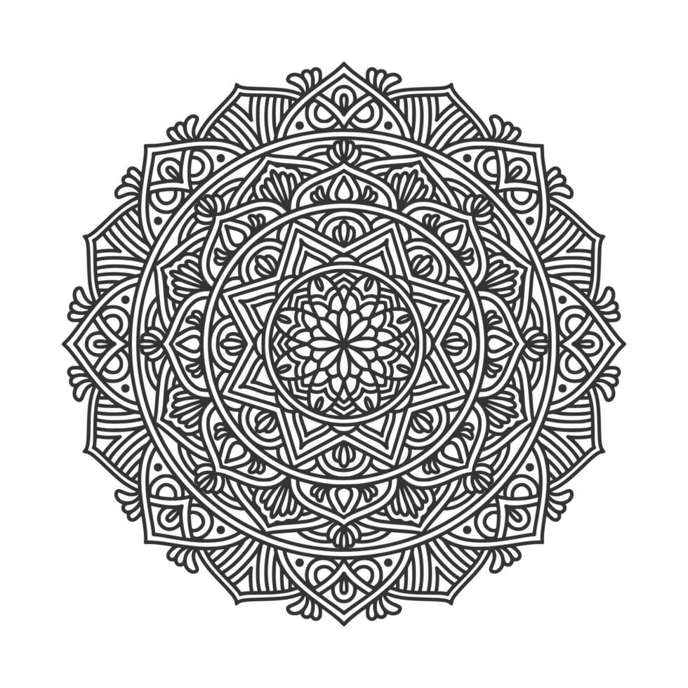 Circular pattern mandala art decoration elements vector