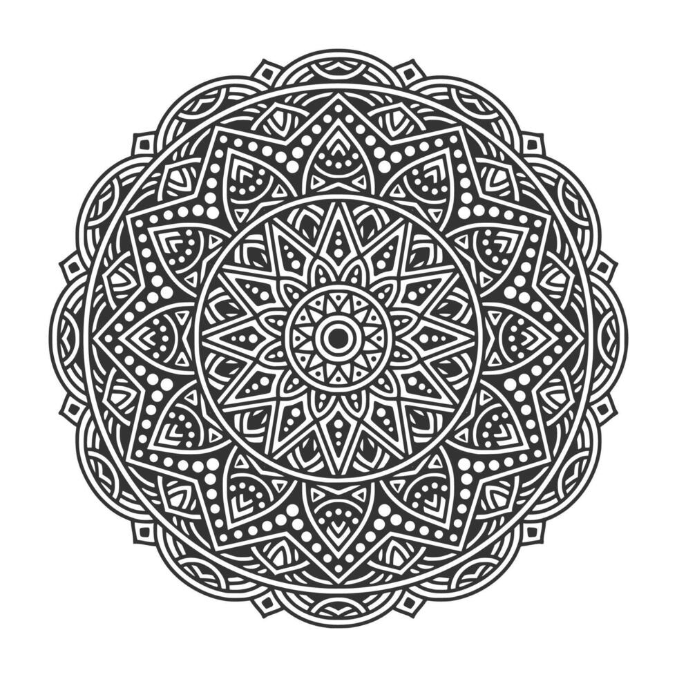 Circular pattern mandala art decoration elements vector