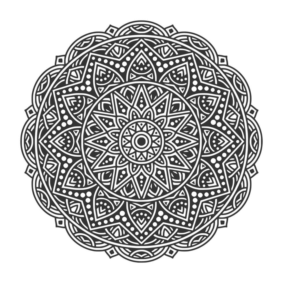 patrón circular mandala elementos de decoración de arte vector