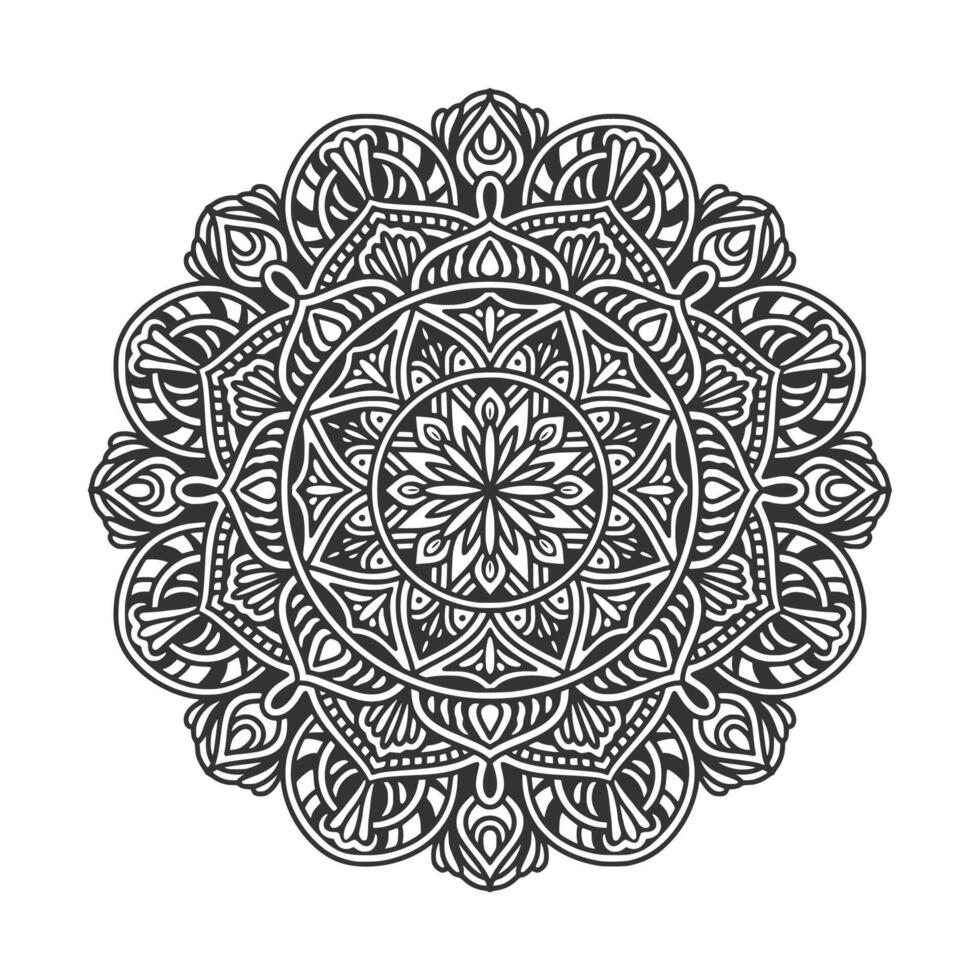 Circular pattern mandala art decoration elements vector