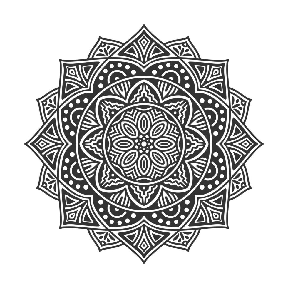 Circular pattern mandala art decoration elements vector