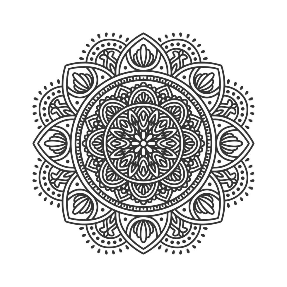 Circular pattern mandala art decoration elements vector