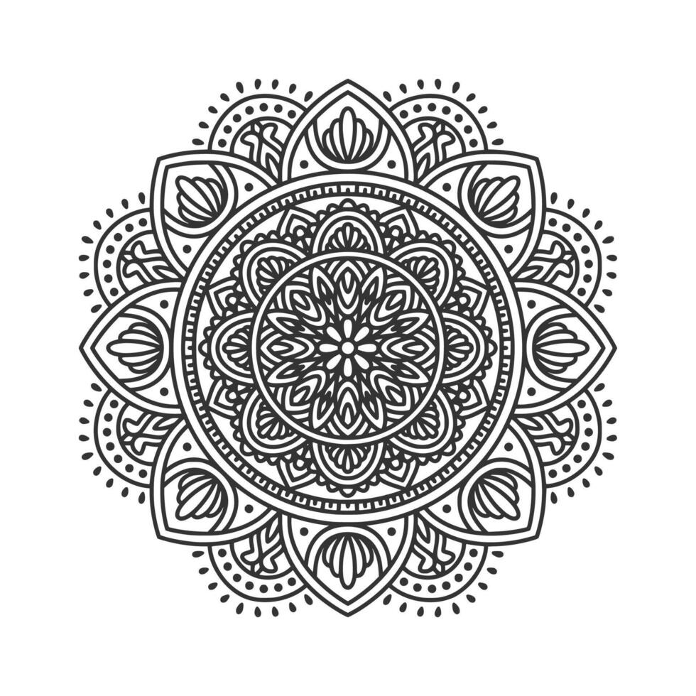 Circular pattern mandala art decoration elements vector