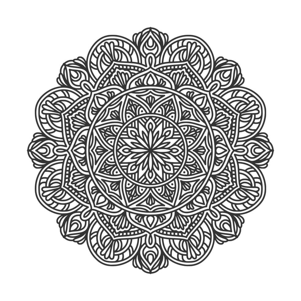Circular pattern mandala art decoration elements vector