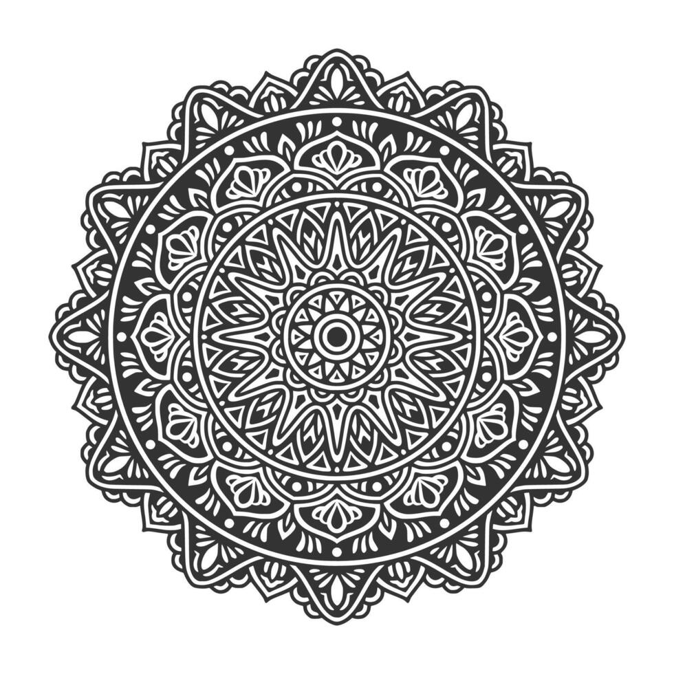 Circular pattern mandala art decoration elements vector