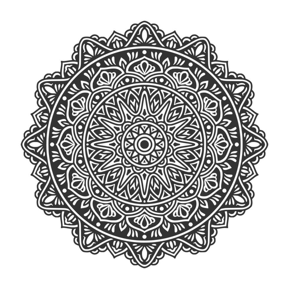 Circular pattern mandala art decoration elements vector