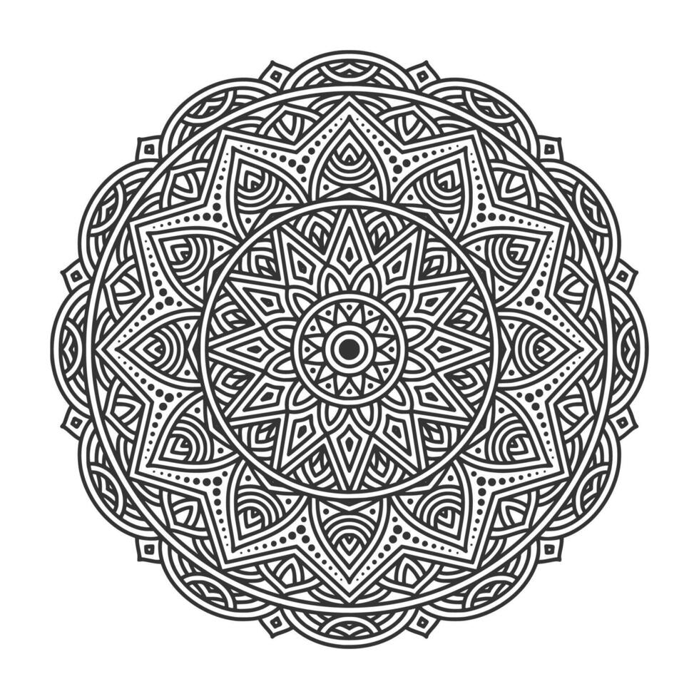 Circular pattern mandala art decoration elements vector