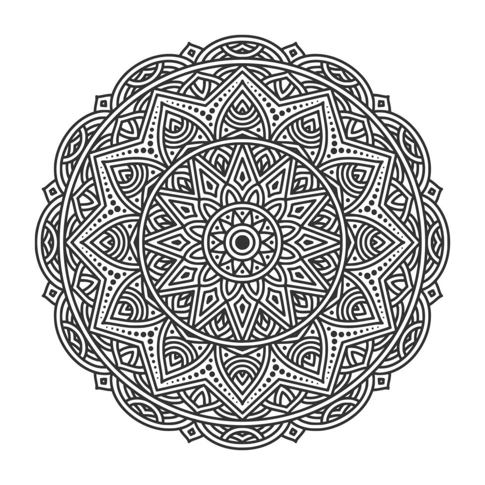 patrón circular mandala elementos de decoración de arte vector