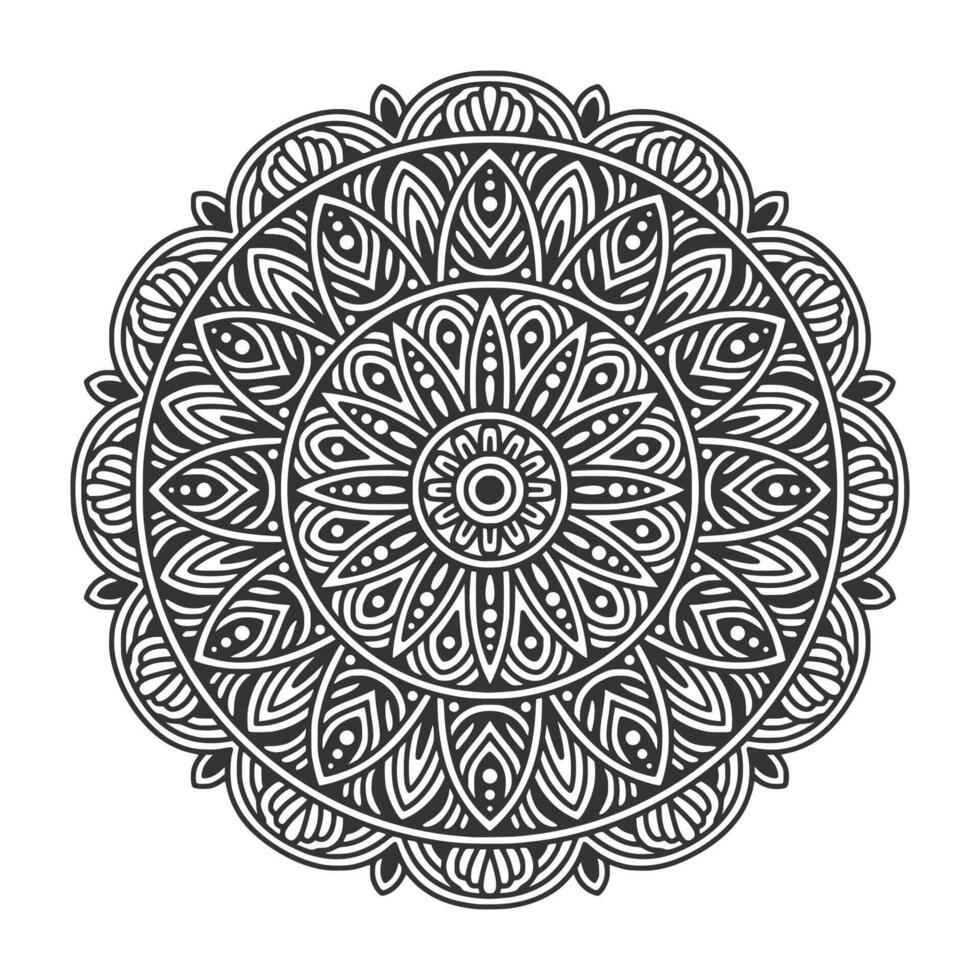 Circular pattern mandala art decoration elements vector