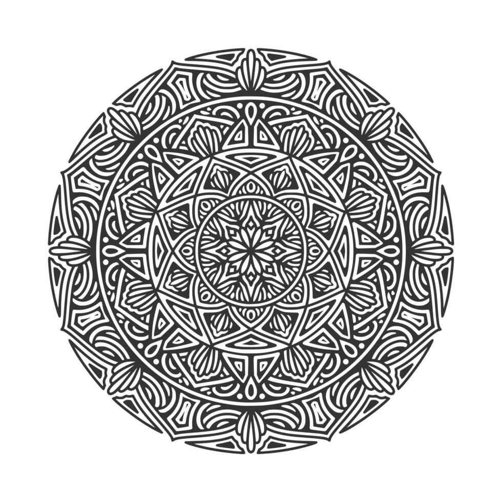 Circular pattern mandala art decoration elements vector