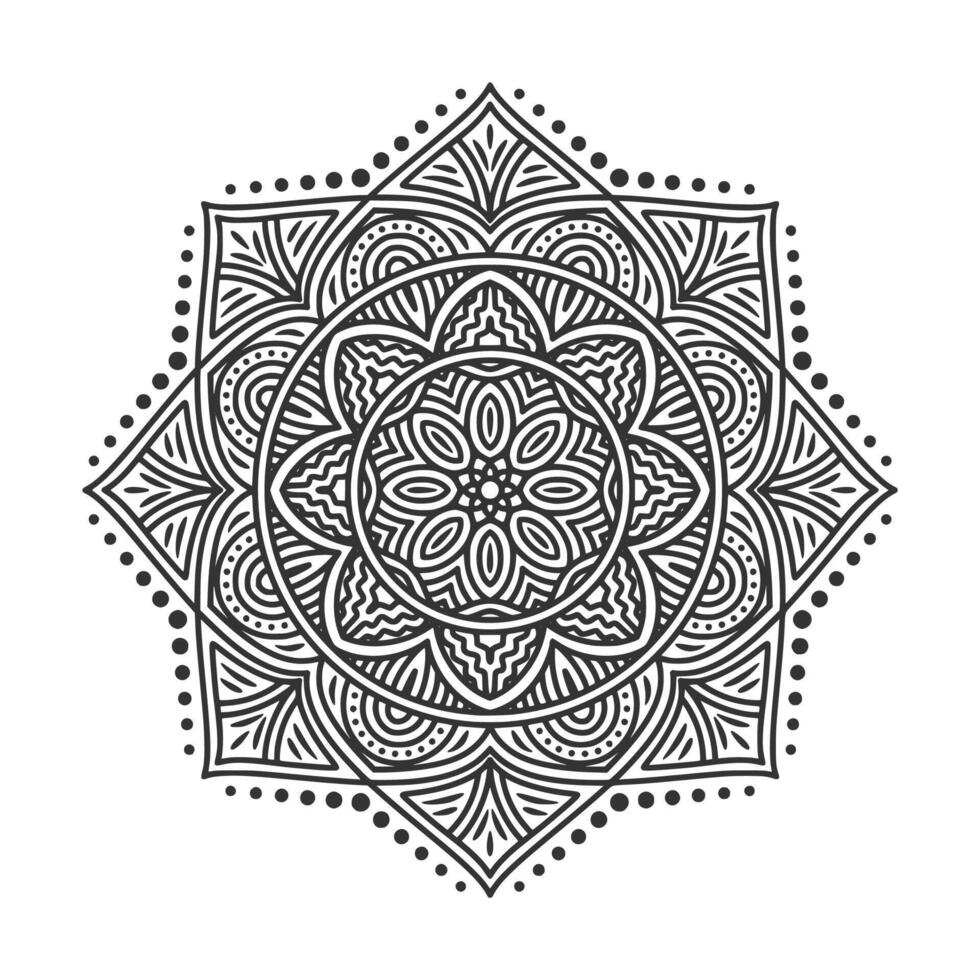Circular pattern mandala art decoration elements vector