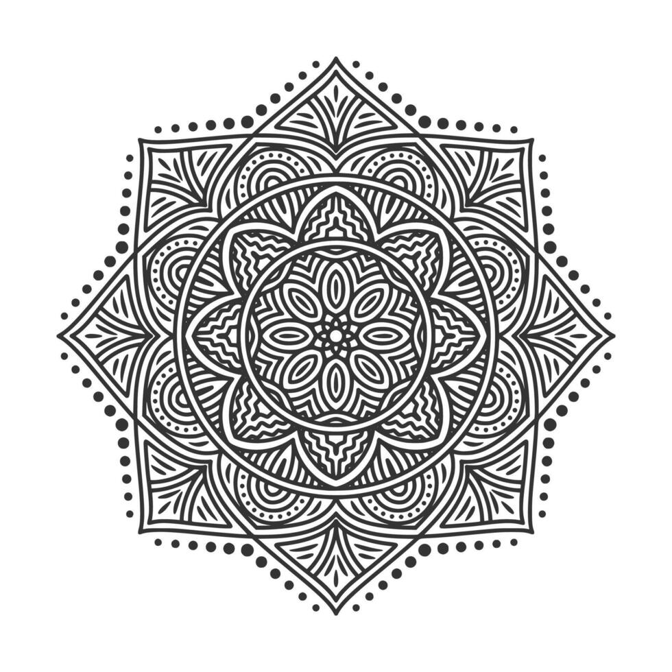 Circular pattern mandala art decoration elements vector