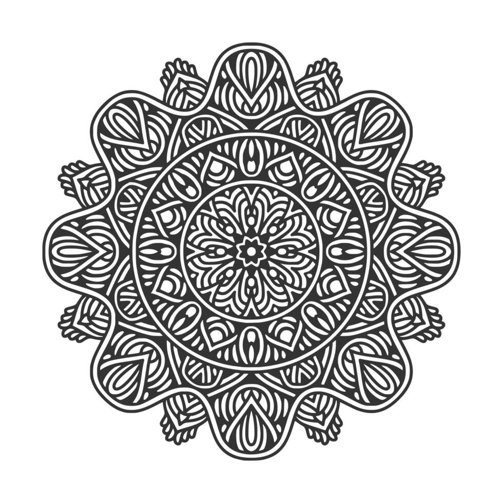 Circular pattern mandala art decoration elements vector