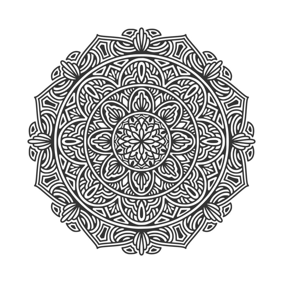Circular pattern mandala art decoration elements vector
