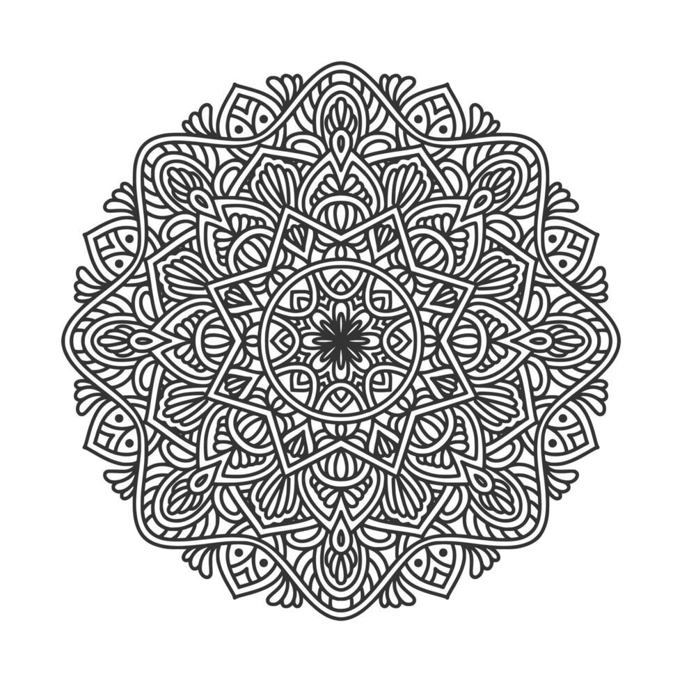 Circular pattern mandala art decoration elements vector