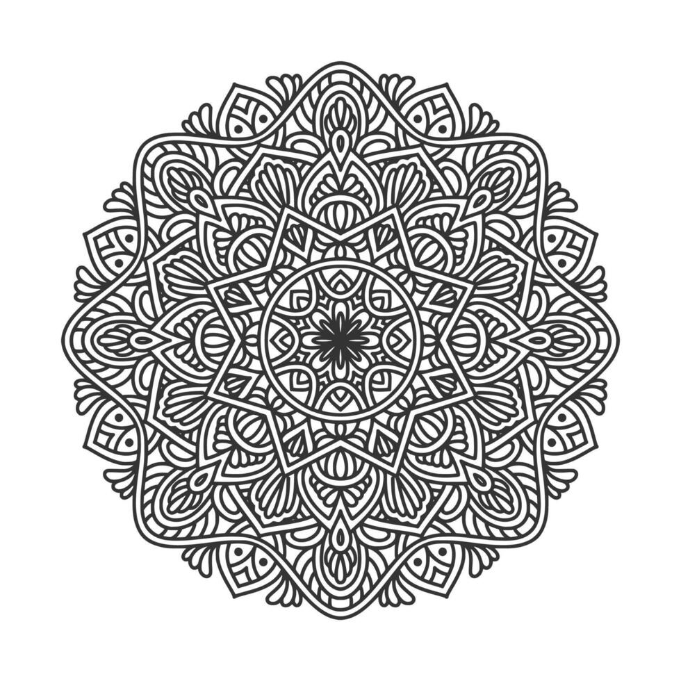 Circular pattern mandala art decoration elements vector