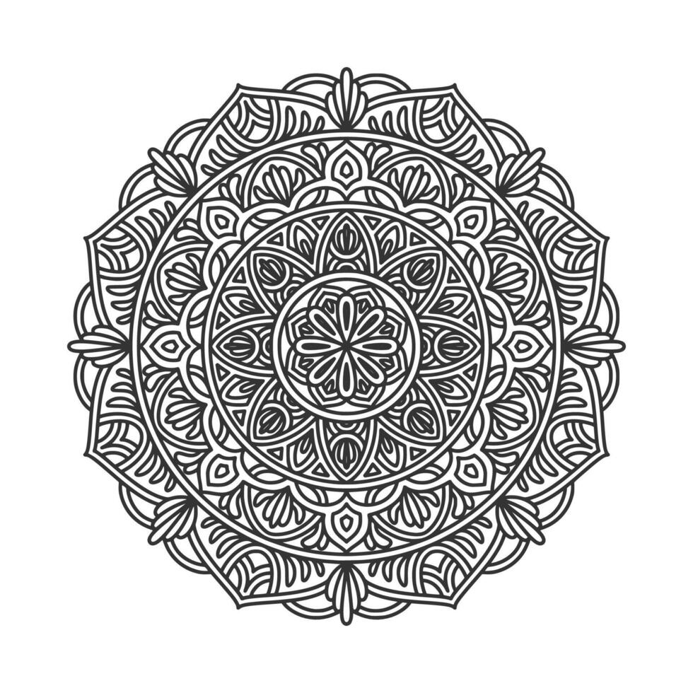 Circular pattern mandala art decoration elements vector