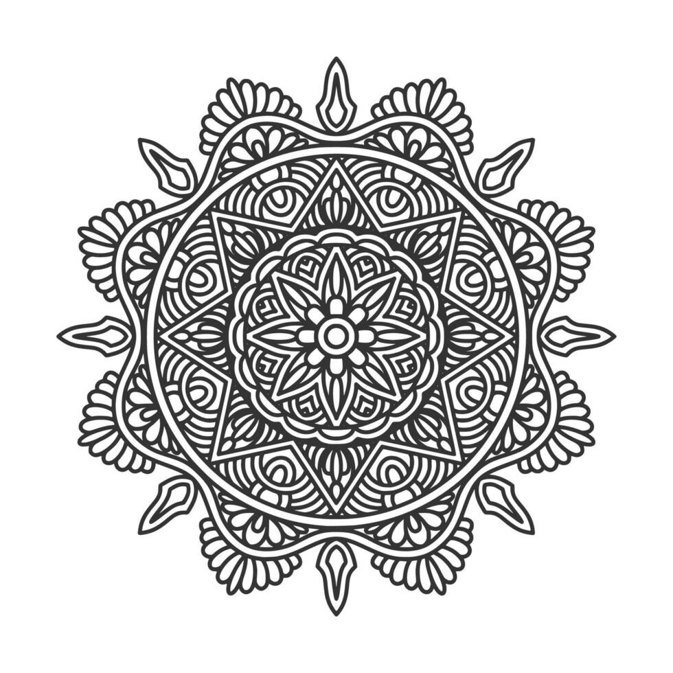 Circular pattern mandala art decoration elements vector