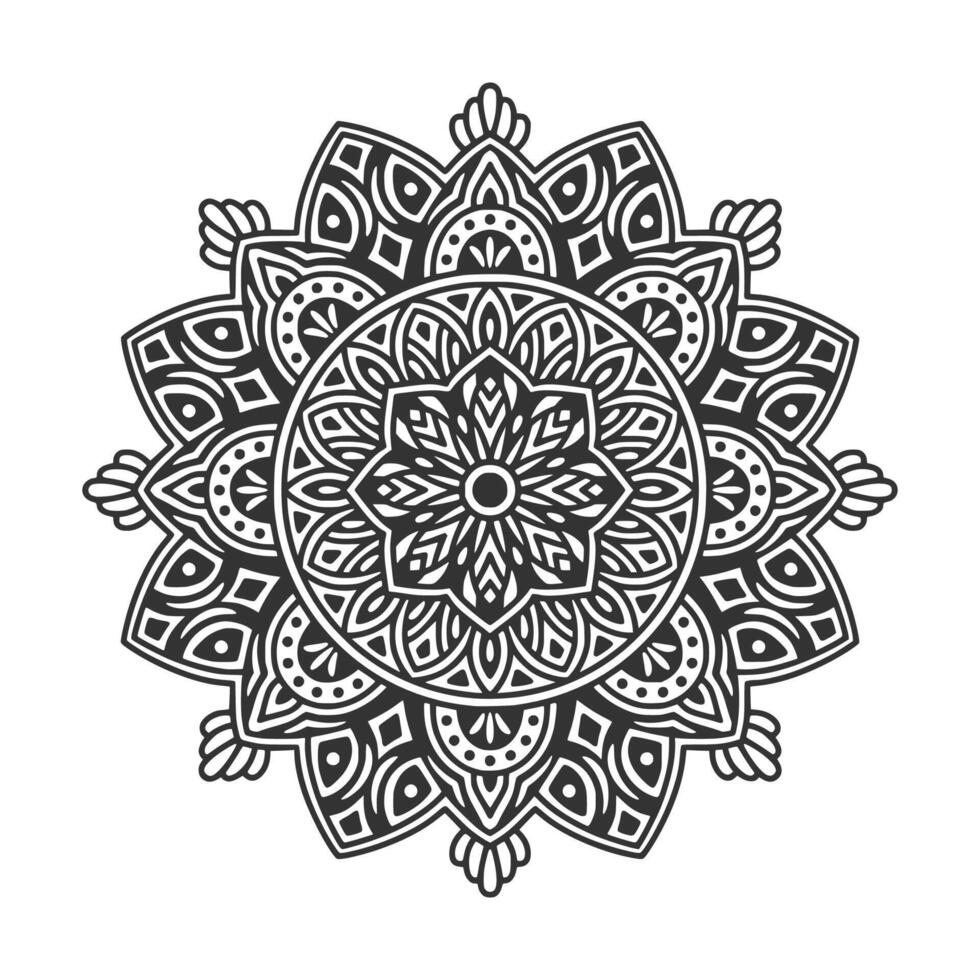 Circular pattern mandala art decoration elements vector