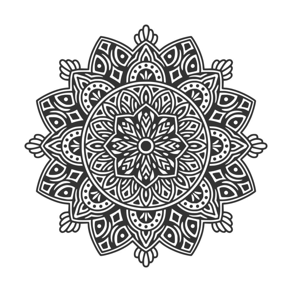 Circular pattern mandala art decoration elements vector