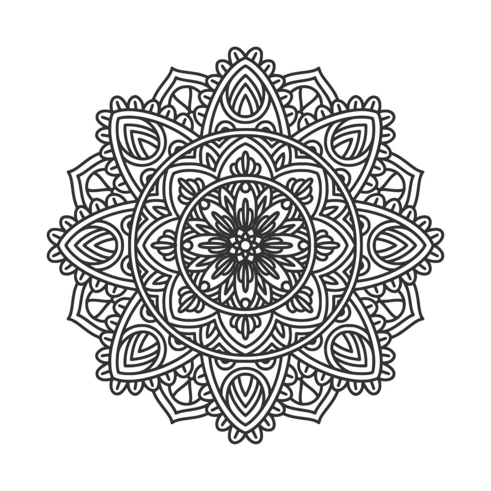 Circular pattern mandala art decoration elements vector