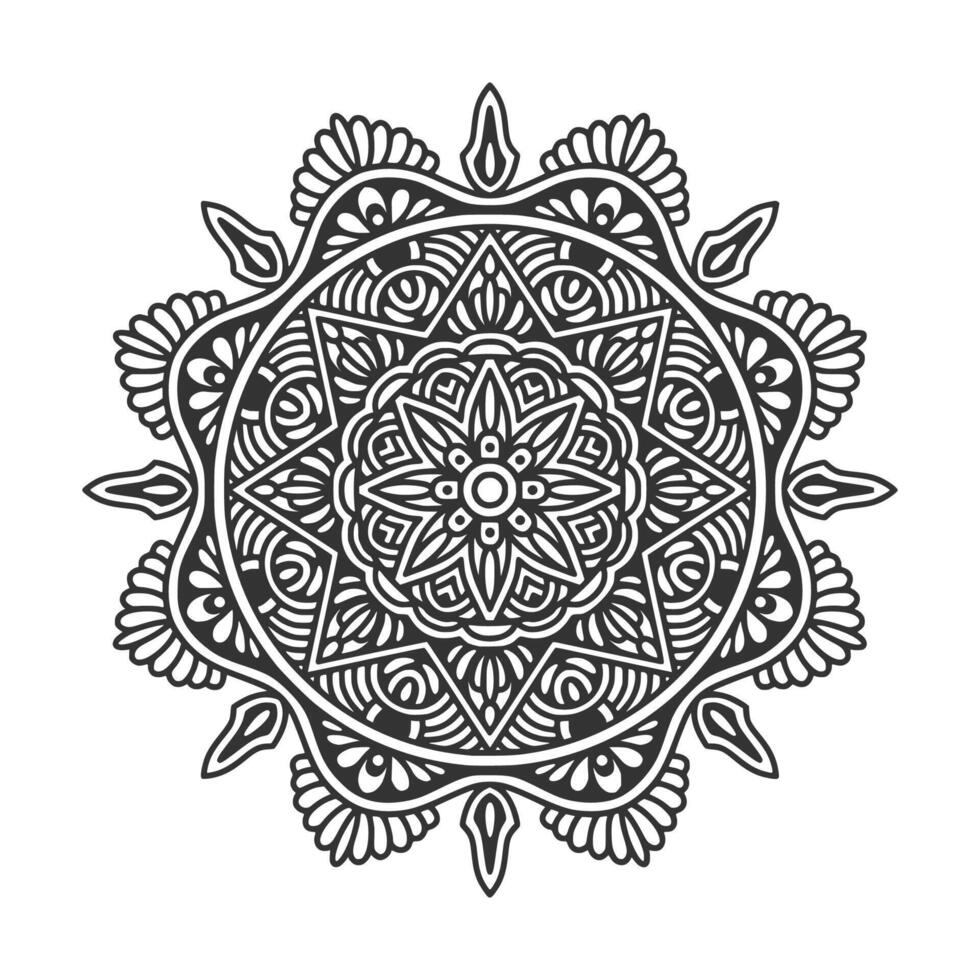 Circular pattern mandala art decoration elements vector