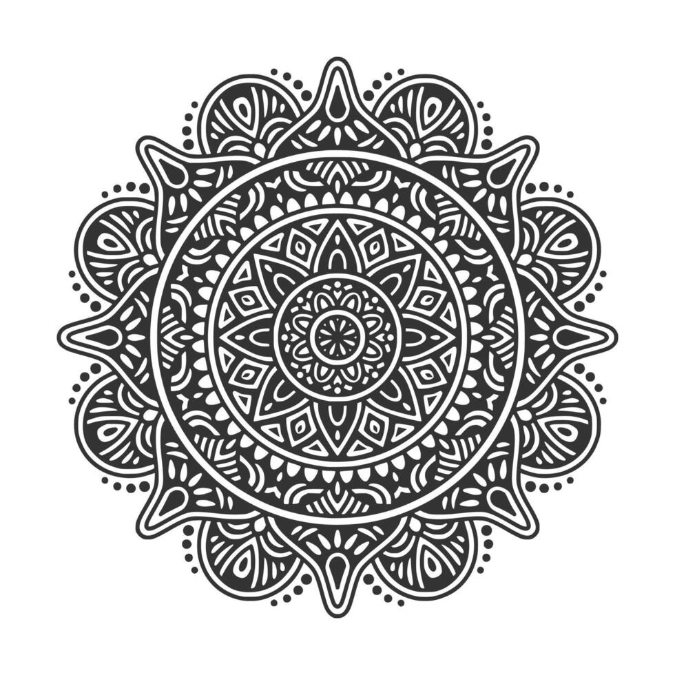 Circular pattern mandala art decoration elements vector