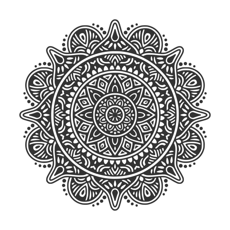 Circular pattern mandala art decoration elements vector