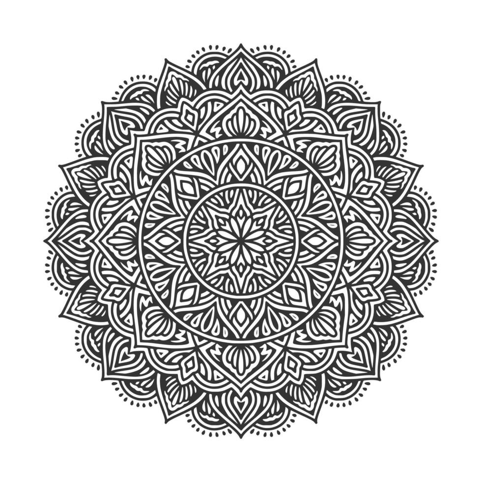 Circular pattern mandala art decoration elements vector