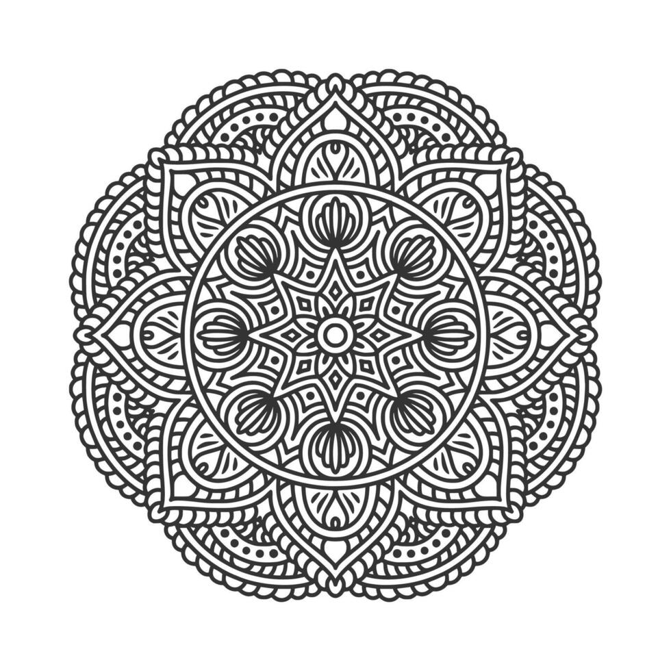 Circular pattern mandala art decoration elements vector