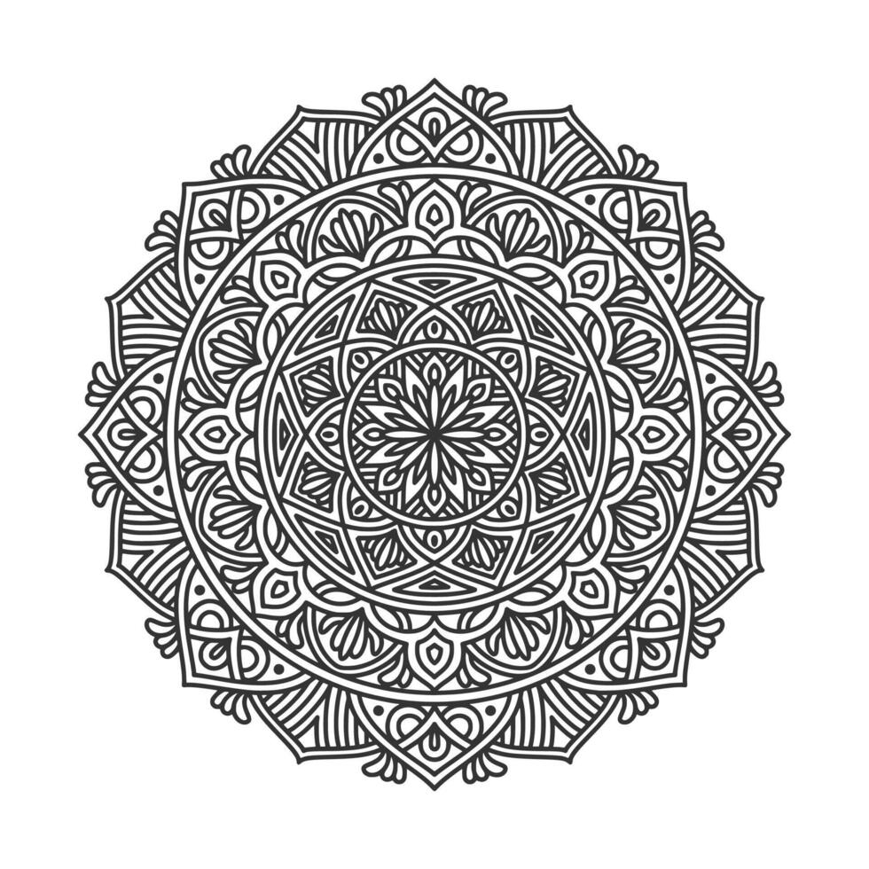 Circular pattern mandala art decoration elements vector