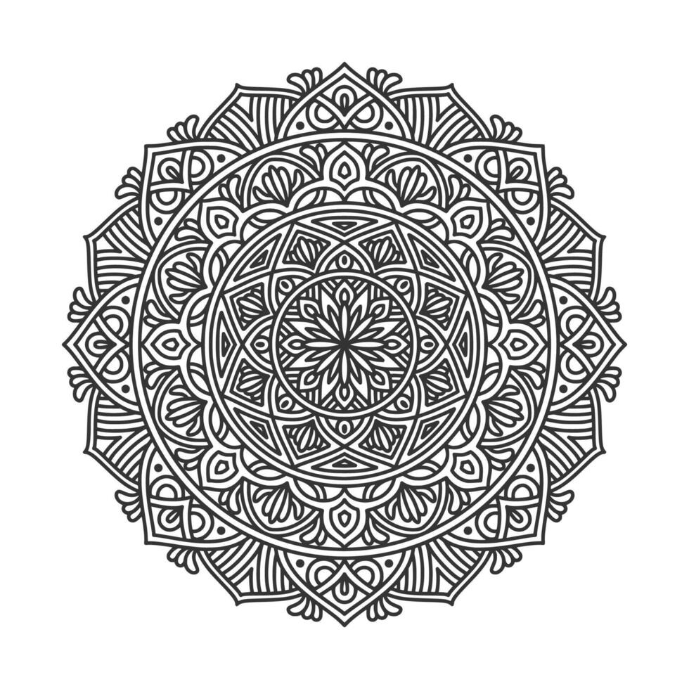 Circular pattern mandala art decoration elements vector