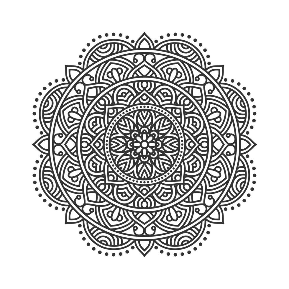 Circular pattern mandala art decoration elements vector