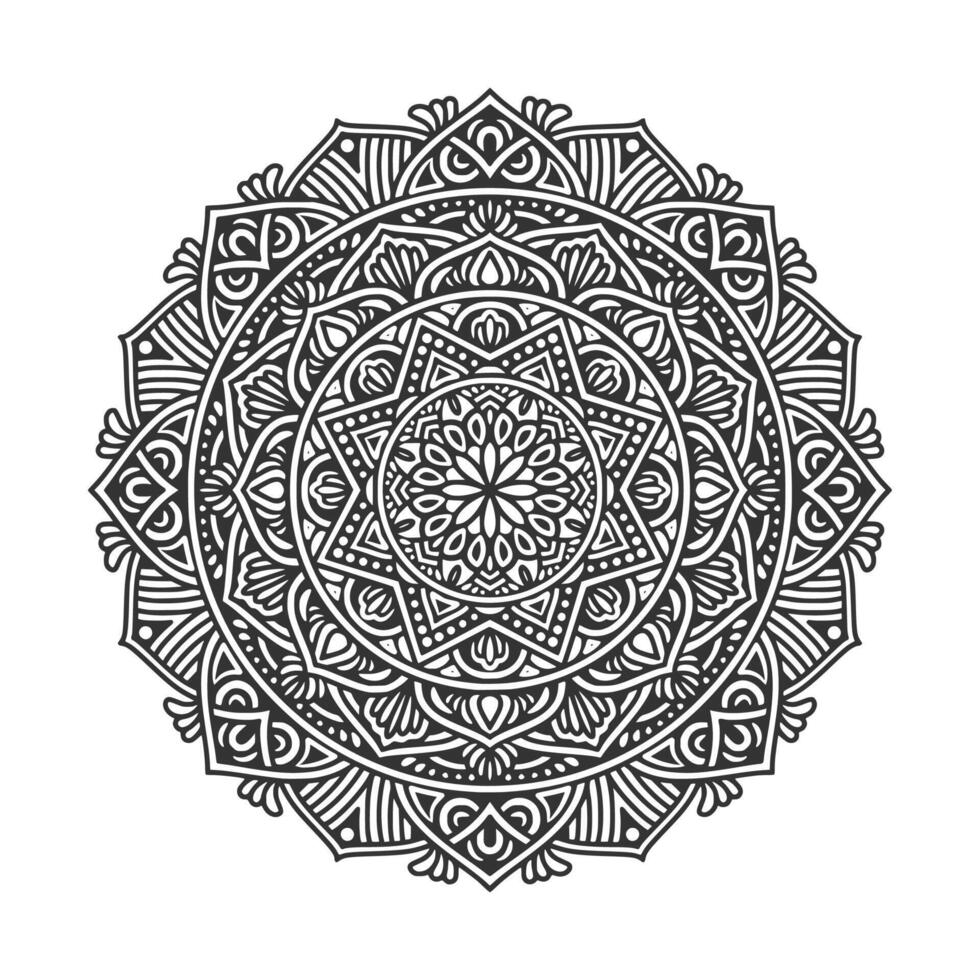 Circular pattern mandala art decoration elements vector