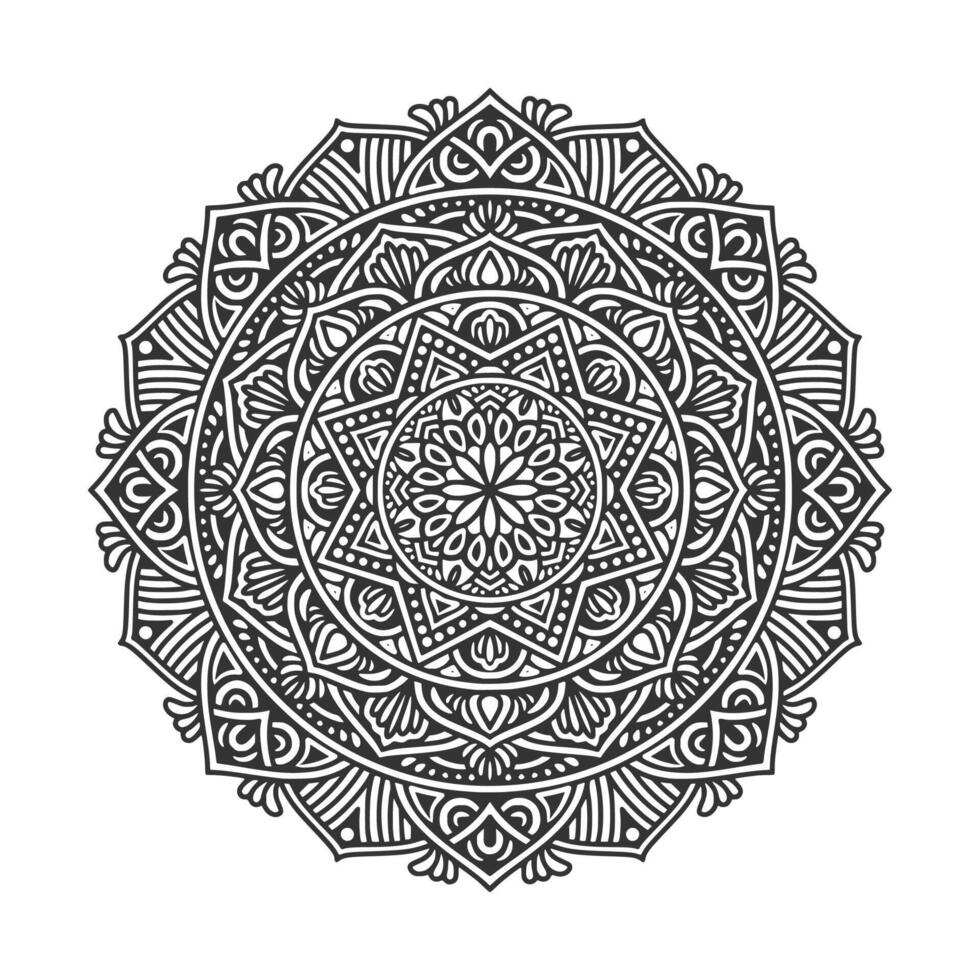 Circular pattern mandala art decoration elements vector