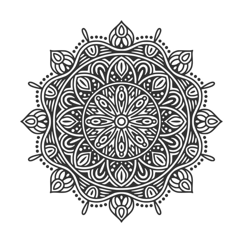 Circular pattern mandala art decoration elements vector