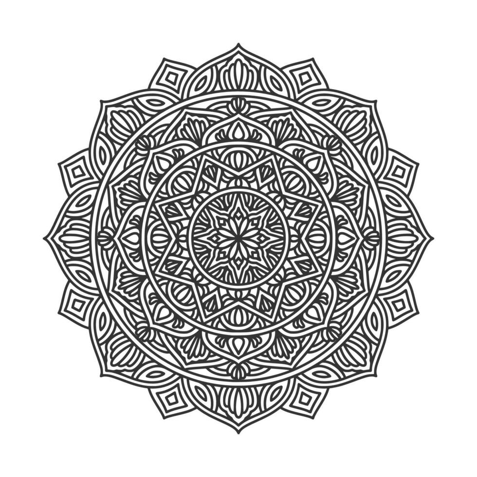 Circular pattern mandala art decoration elements vector