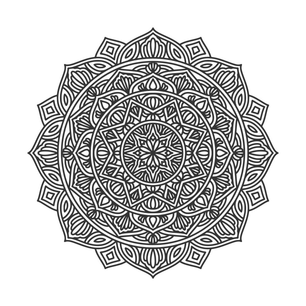 Circular pattern mandala art decoration elements vector