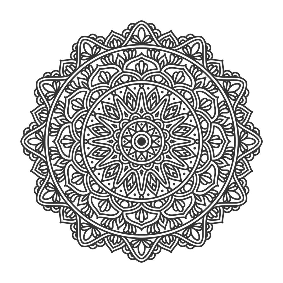 Circular pattern mandala art decoration elements vector