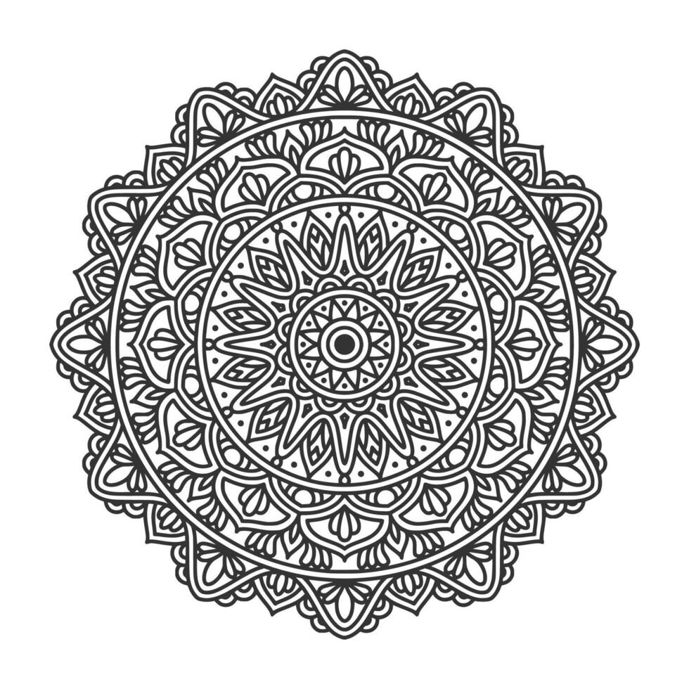 Circular pattern mandala art decoration elements vector