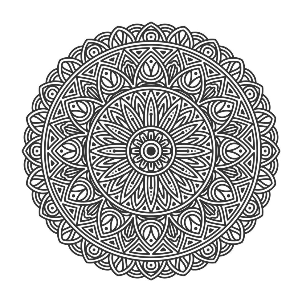 Circular pattern mandala art decoration elements vector