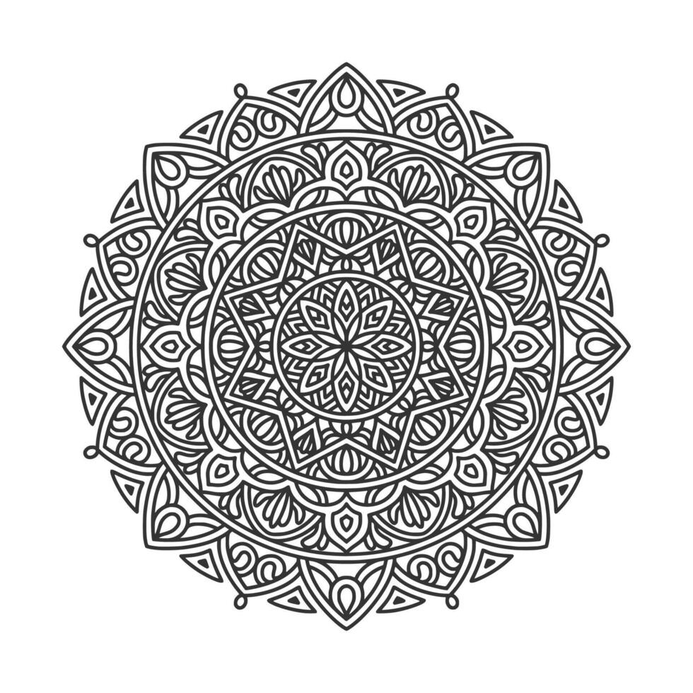 Circular pattern mandala art decoration elements vector